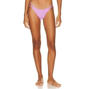 L Space Bikini Bottom Medium Jewel Purple Wilder Double Strap Summer Beach‎ Swim